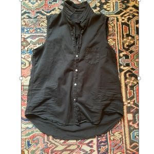 Frank & Eileen NWOT Fiona Sleeveless Black Shirt Size Small